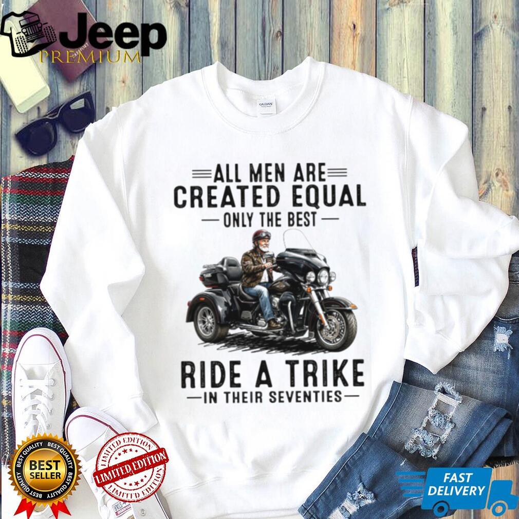 Motor Trike Rider Motorcycle Cruiser Retro Style Seventies Men Biker Shirt