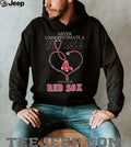 Never Underestimate A Nurse Who Loves Red Sox Baseball Stethoscope T Shirt