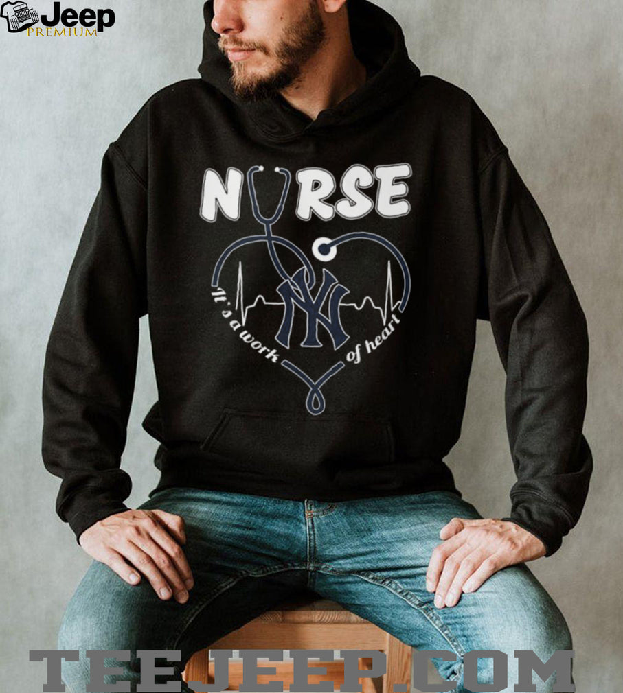 New York Yankees Nurse It’s A Work Of Heart Stethoscope T Shirt