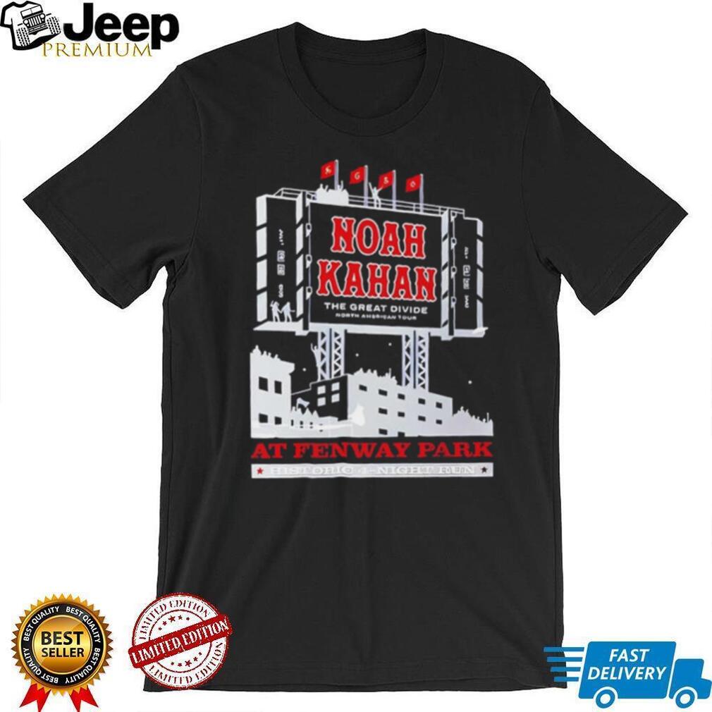 Noah Kahan The Great Divide North American Tour at Fenway Park Historic 4 Night Run shirt