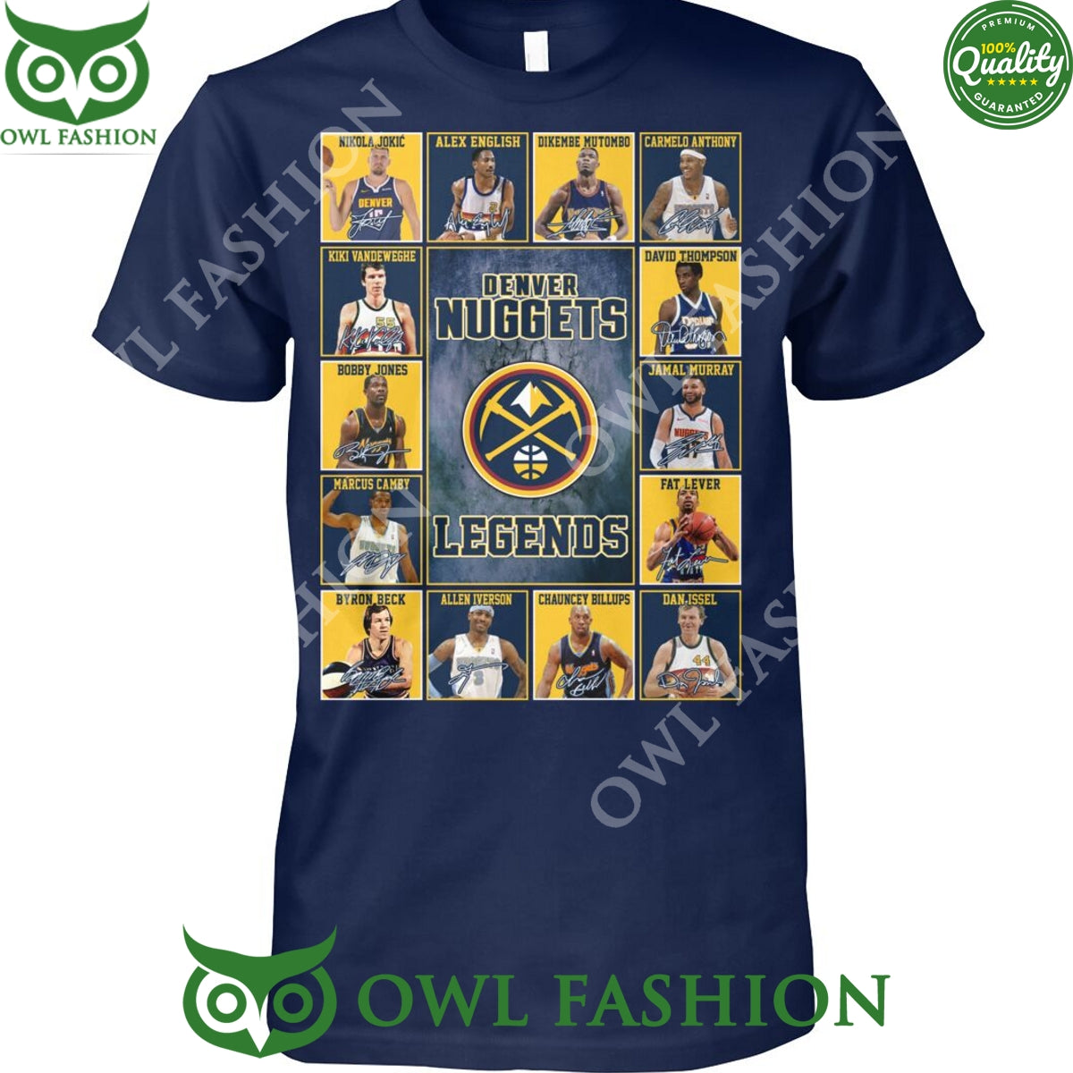 Denver Nuggets Legends Nikola Jokic Alex English Carmelo Anthony t shirt