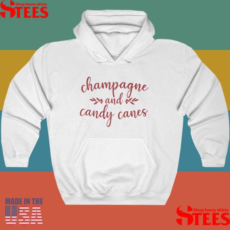 Champagne And Candy Canes Christmas T-shirt
