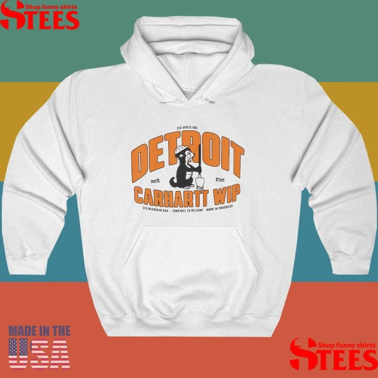 Detroit Carhartt Wip 312 Michigan Usa From Mill To Millions Work In Progress T-shirt
