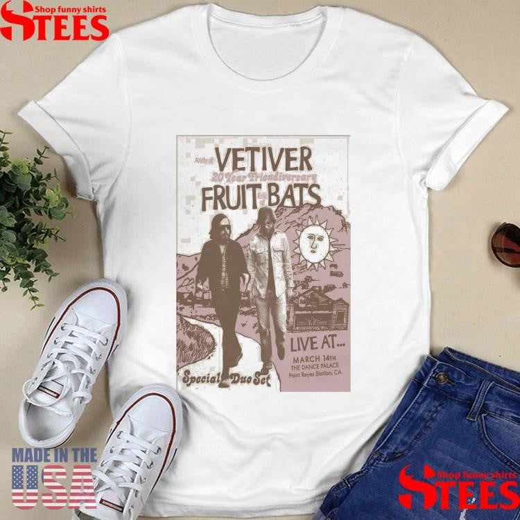 Fruit Bats And Vetiver Mar 14 2026 In Point Reyes Ca T-shirt