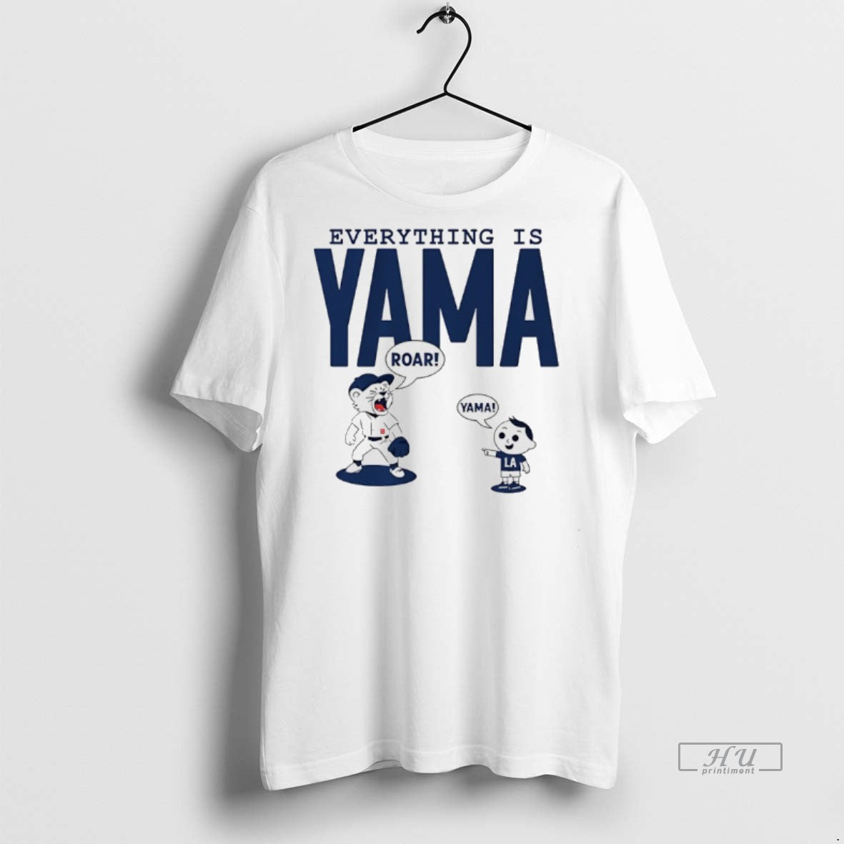 Officials Dodgers Yoshinobu Yamamoto Everything Is Yama Mascot Cartoon Premium Tee Shirt Sweater