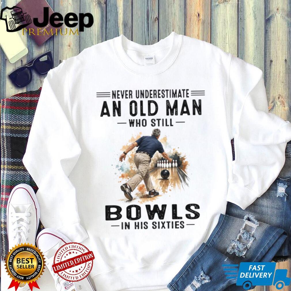 Old Man Bowling Champion 60s Vintage Hobby Shirt