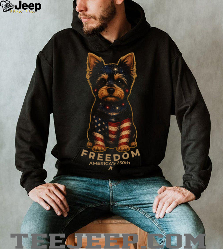 Patriotic Yorkie America 250th Anniversary Freedom Shirt