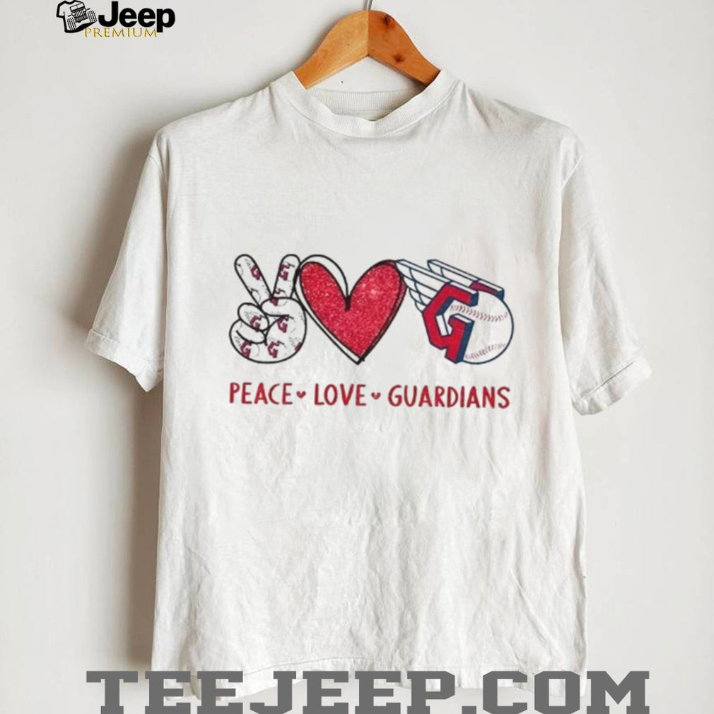 Peace Love Guardians Cleveland Baseball Fan T Shirt
