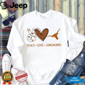 Peace Love Longhorns University of Texas Glitter Logo T Shirt