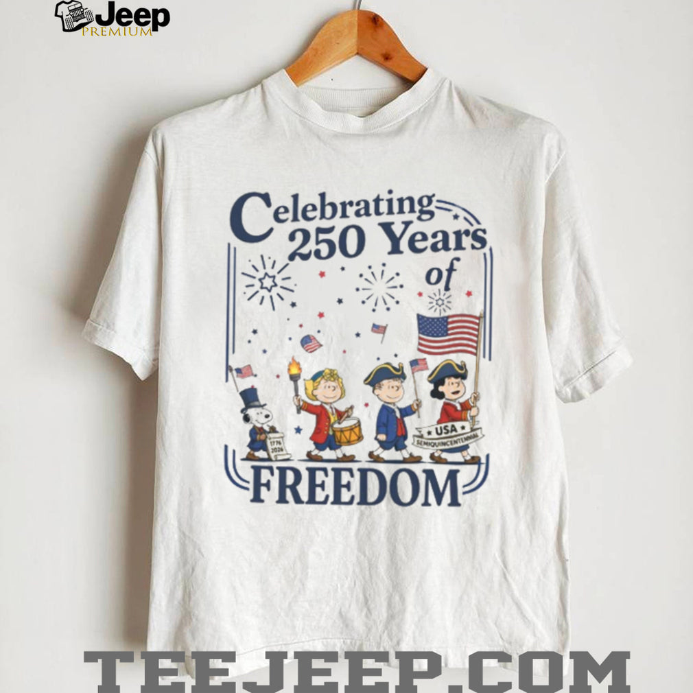 Peanuts Gang Celebrating 250 Years of Freedom Semi Quincentennial T Shirt