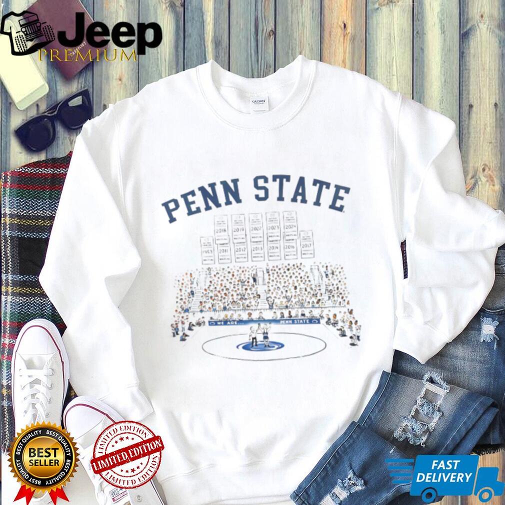 Penn State Wrestling Multi Year National Champions Commemorative T Shirt