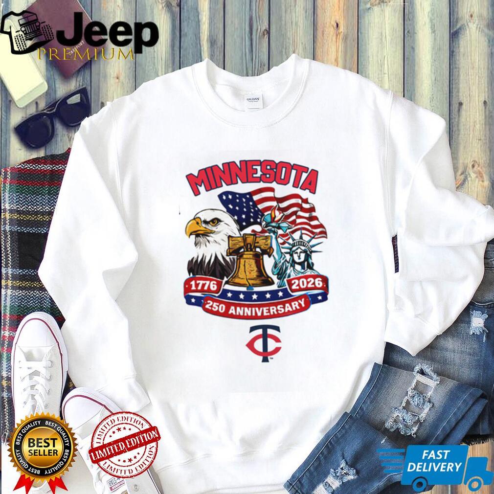 Personalized Minnesota Twins 1776 2026 250th Anniversary Baseball Jersey T Shirt