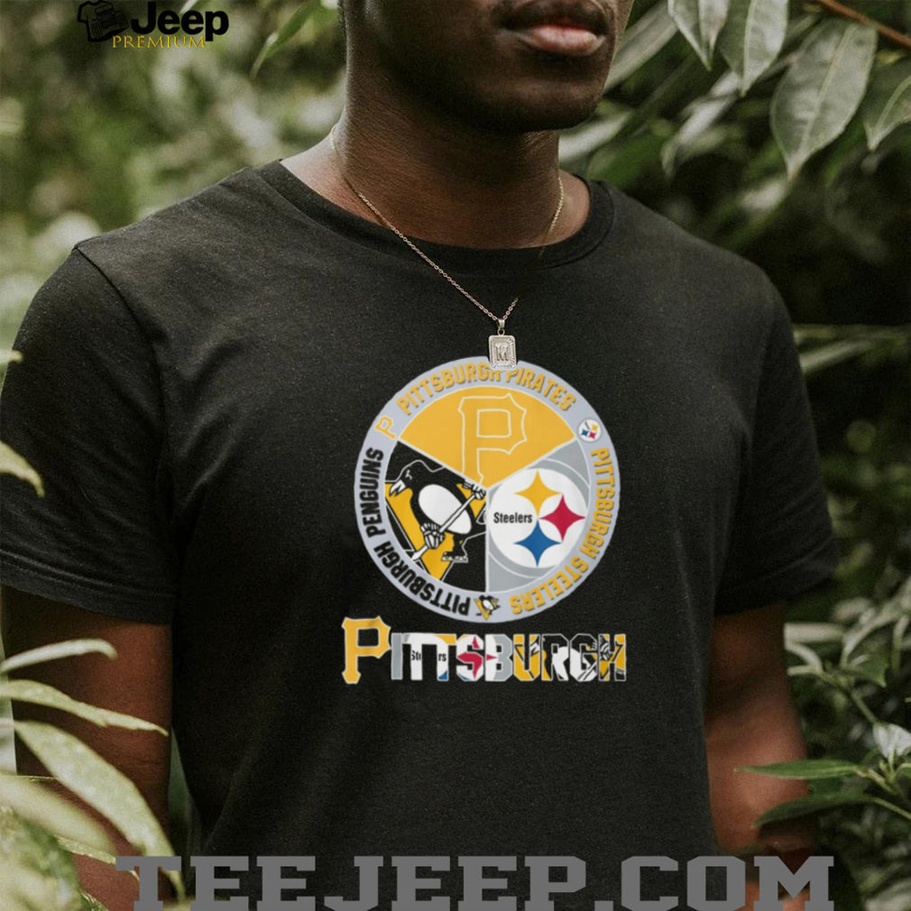 Pittsburgh City of Champions Tri Logo Circle Sports T Shirt