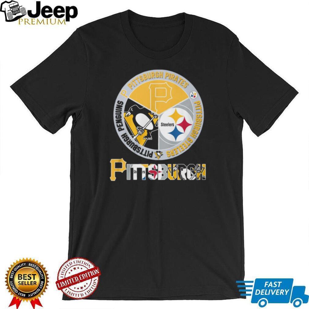 Pittsburgh City of Champions Tri Logo Circle Sports T Shirt