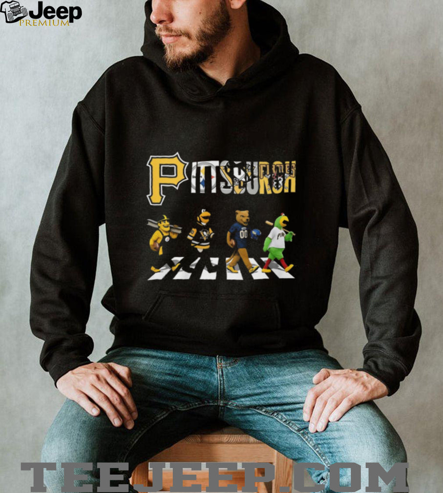 Pittsburgh Mascots Abbey Road Crossing Sports Fan T Shirt