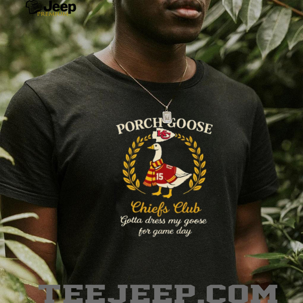 Porch Goose Chiefs Club Game Day Scarf and Jersey T Shirt
