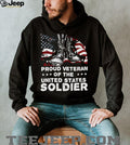 Proud Veteran Of The United States Soldier Distressed Flag T Shirt