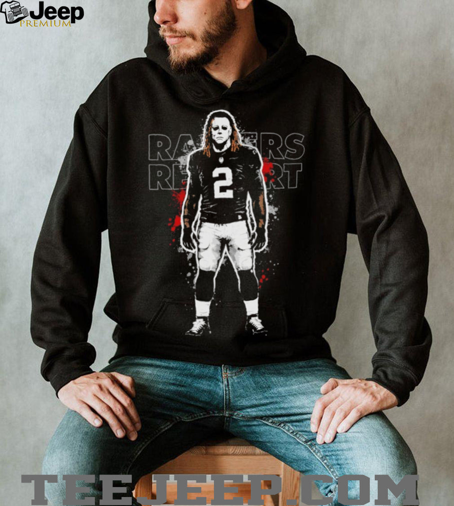Raiders Report Michael Myers Mask Football Jersey Mashup T Shirt