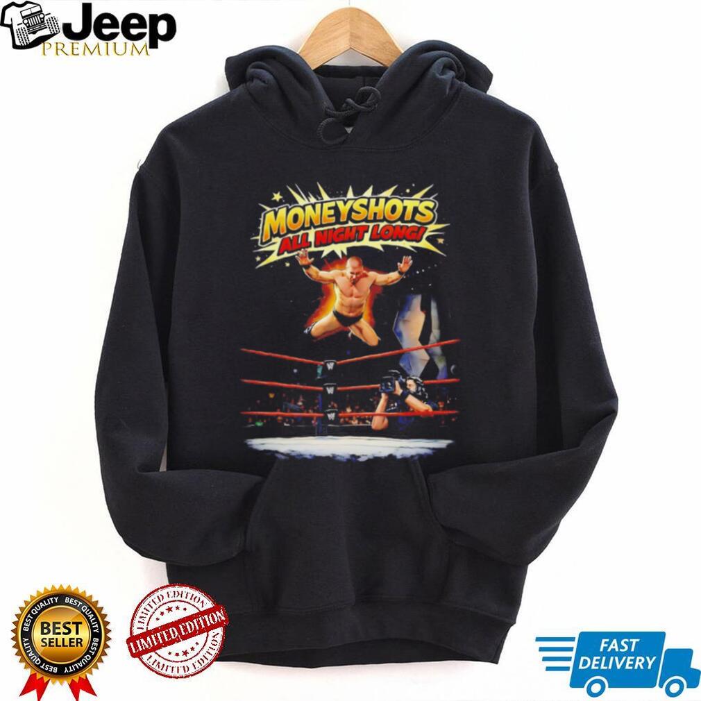 Retro Wrestling “Moneyshots All Night Long” Graphic Black T Shirt