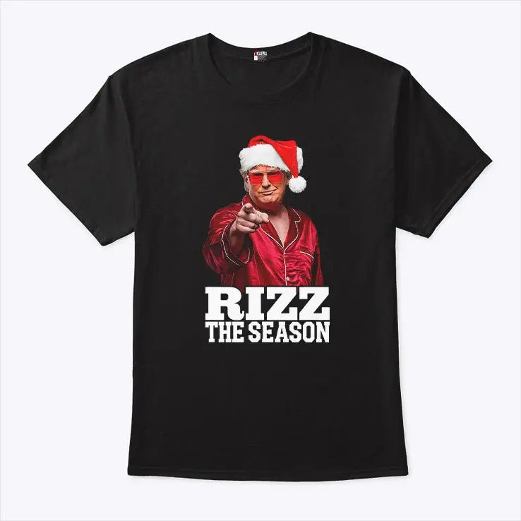 Rizz The Season Trump Christmas Santa Pajama Rizzmas T Shirt