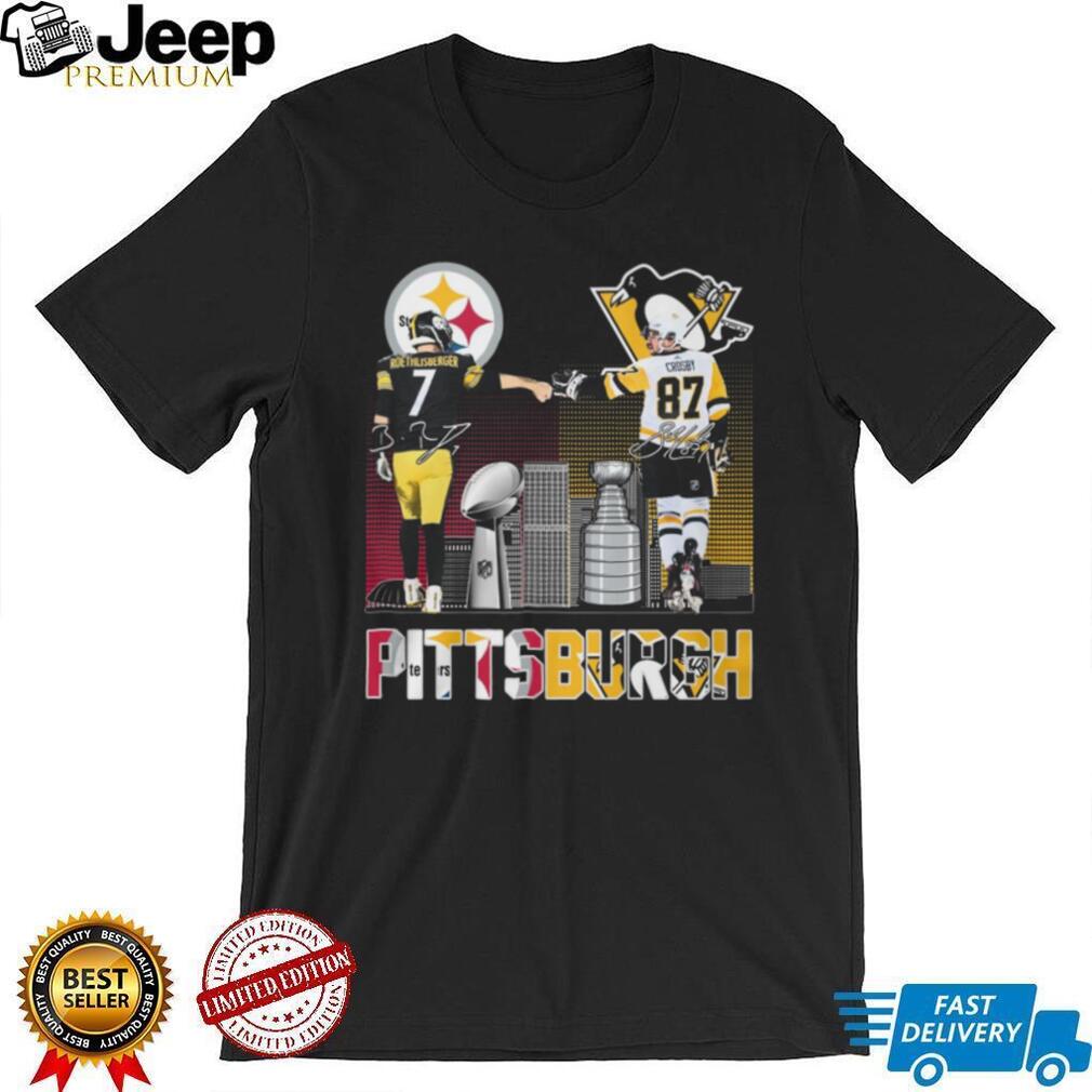 Roethlisberger and Crosby Pittsburgh Champions Fist Bump T Shirt