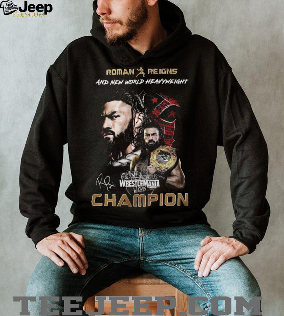 Roman Reigns New World Heavyweight Champion WrestleMania Vegas T Shirt