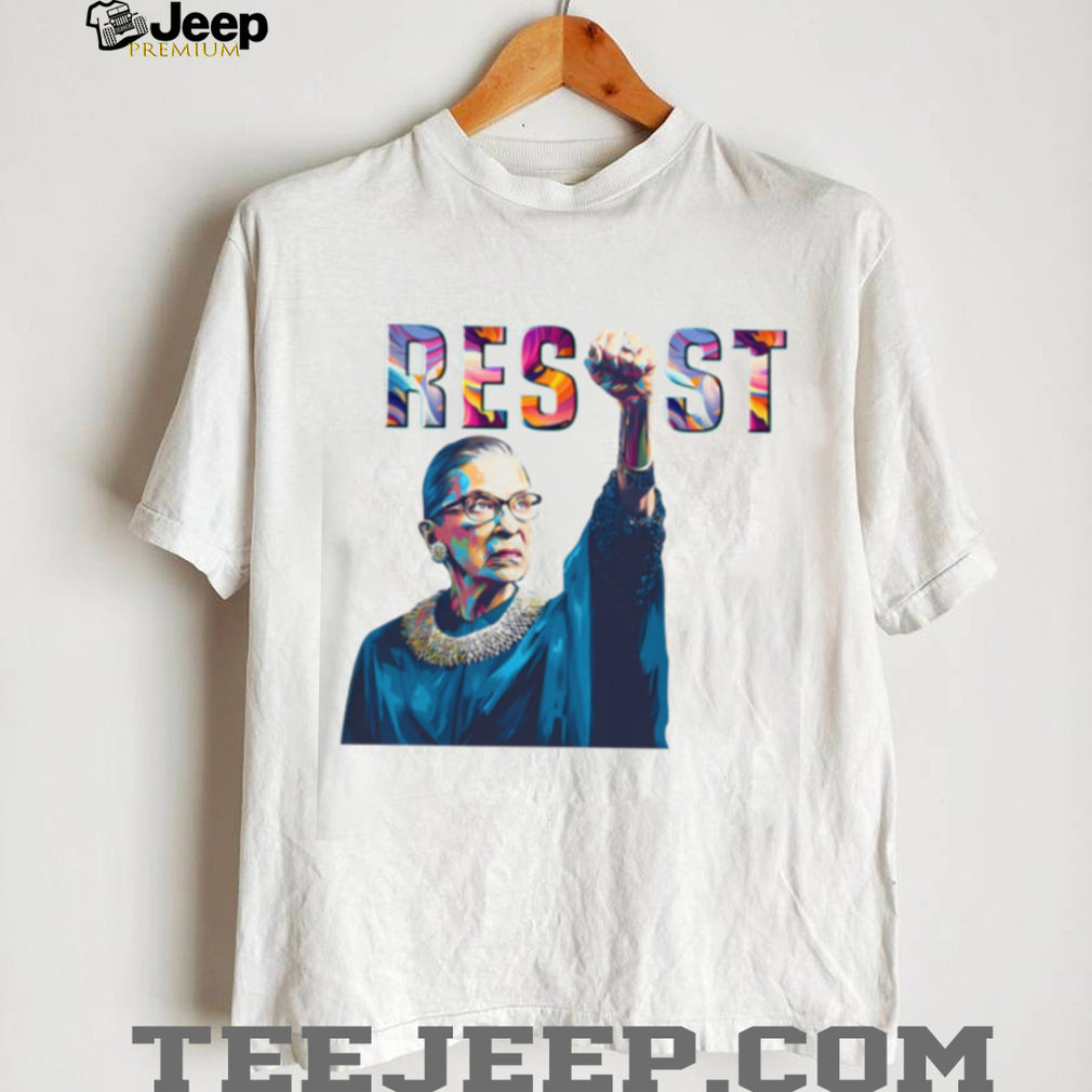 Ruth Bader Ginsburg RBG Resist Colorful Pop Art Tribute T Shirt