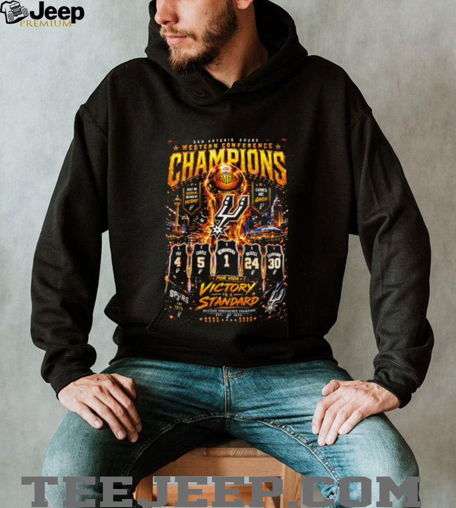 San Antonio Spurs 2026 Western Conference Champs Por Vida Victory is a Standard shirt