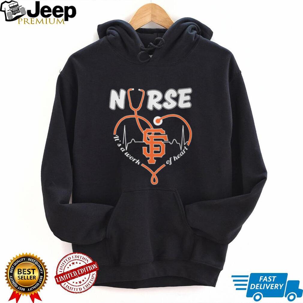 San Francisco Baseball Nurse T Shirt Heartbeat Stethoscope Nursing T Shirt