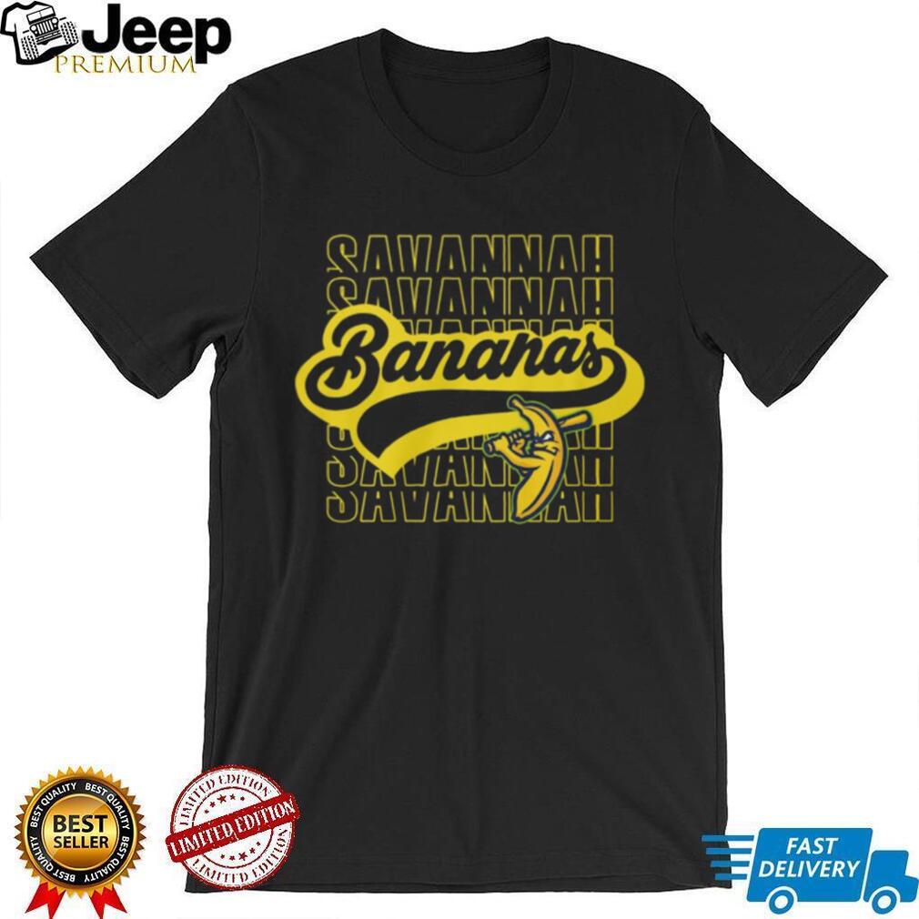 Savannah Bananas Official Yellow Logo Repeat Baseball Graphic T Shirt