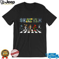 Seattle Sports Teams Mascots Abbey Road Crossing Black T Shirt