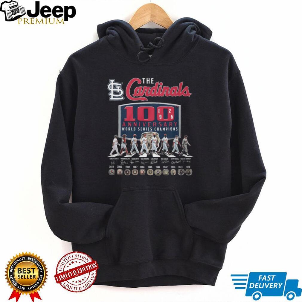 St. Louis Cardinals 100th Anniversary World Series Champions Legends Shirt