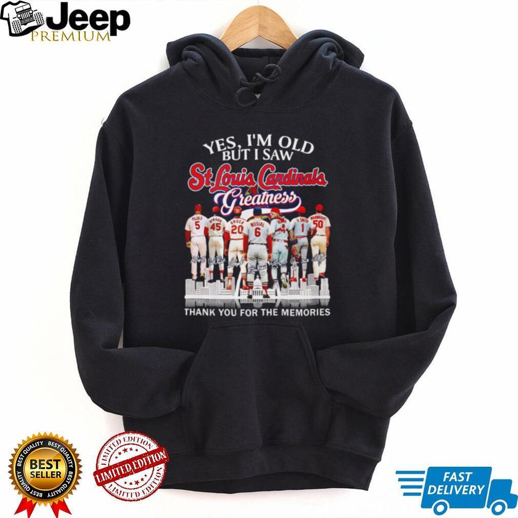 St. Louis Cardinals Greatness Baseball Legends Team Signature T Shirt