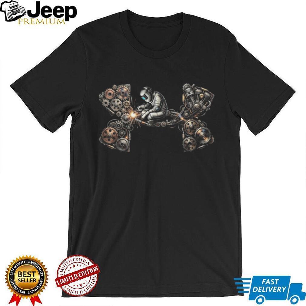 Steampunk Welder Mechanical Gears Graphic T Shirt