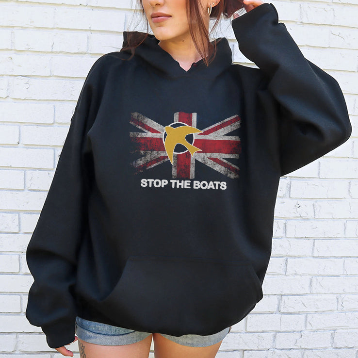 Stop The Boats United Kingdom Flag T Shirt