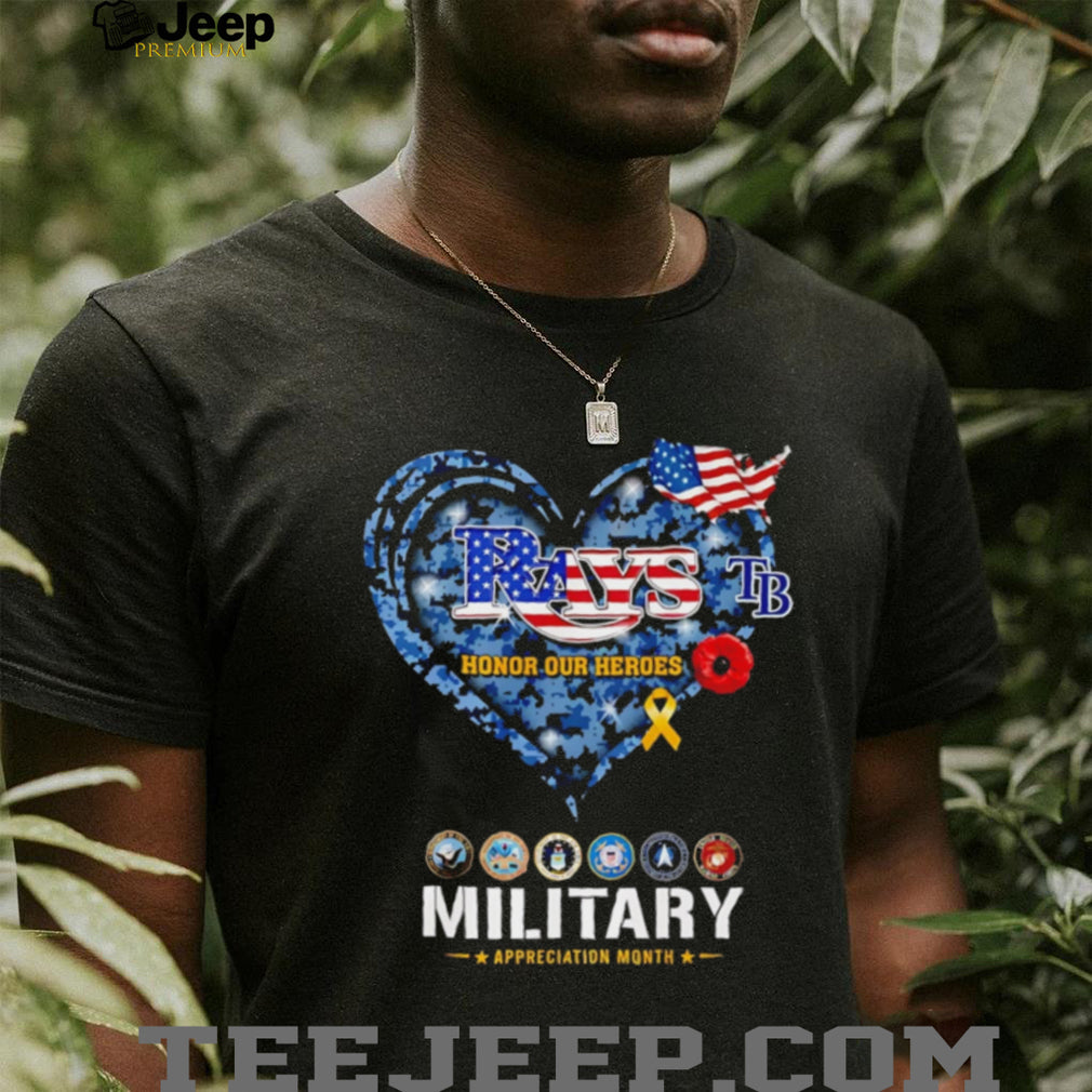 Tampa Bay Rays Military Appreciation Month Stars and Stripes T Shirt