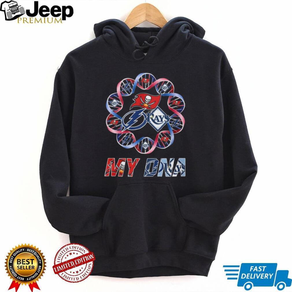 Tampa Bay Sports In My DNA DNA Helix Buccaneers Rays Lightning T Shirt
