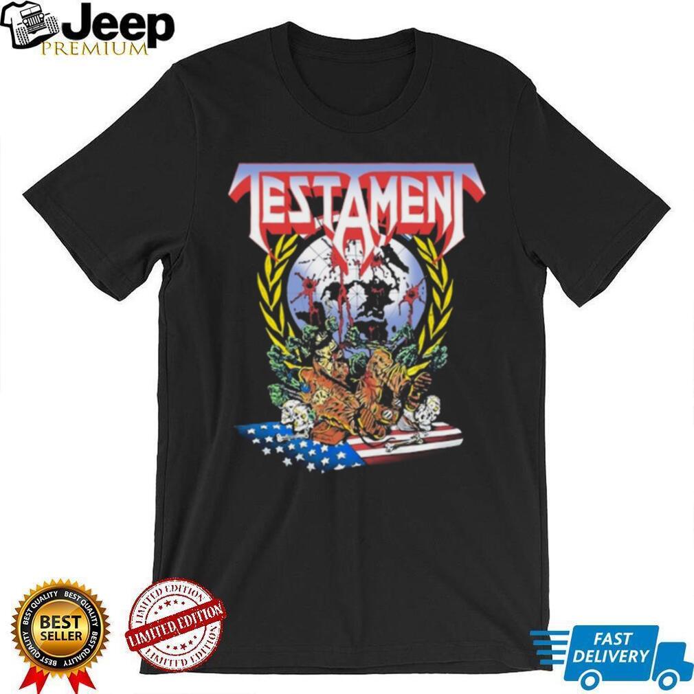 Testament Band New Order World Map Thrash Metal T Shirt