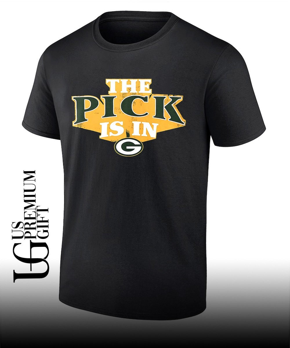 The Pick is in Green Bay Packers Football shirt