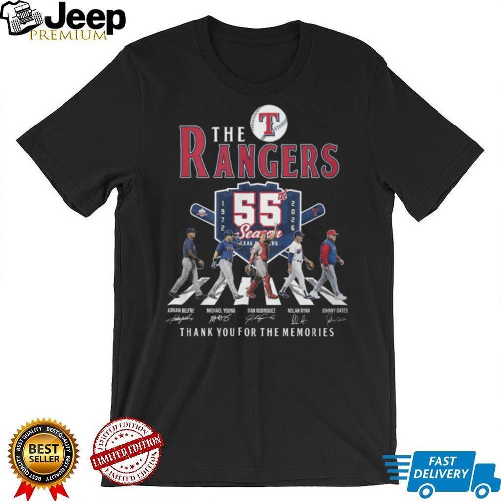 The Rangers 55th Season Anniversary 1972 2026 Abbey Road Signatures T Shirt