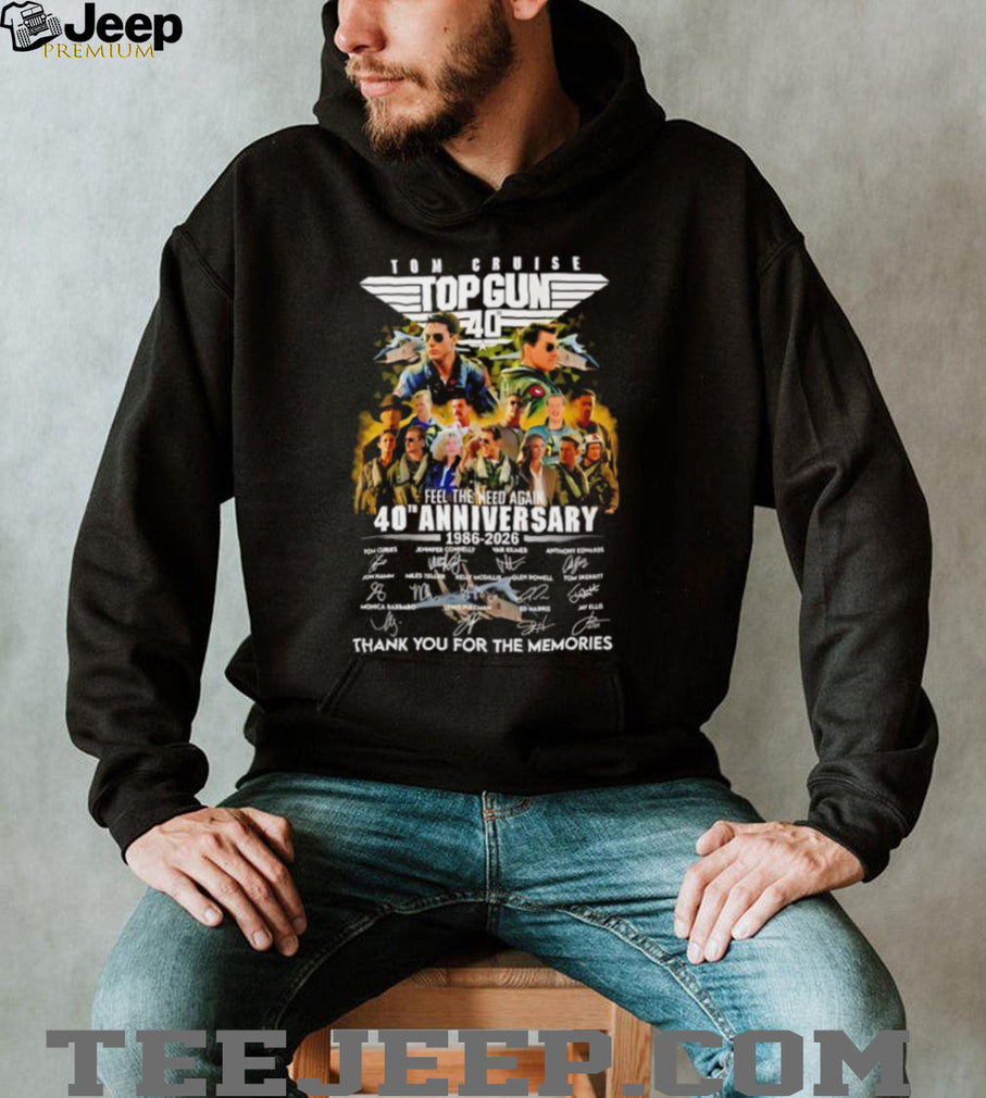Gun 40th Anniversary 1986 2026 Tom Cruise Signature Memories T Shirt