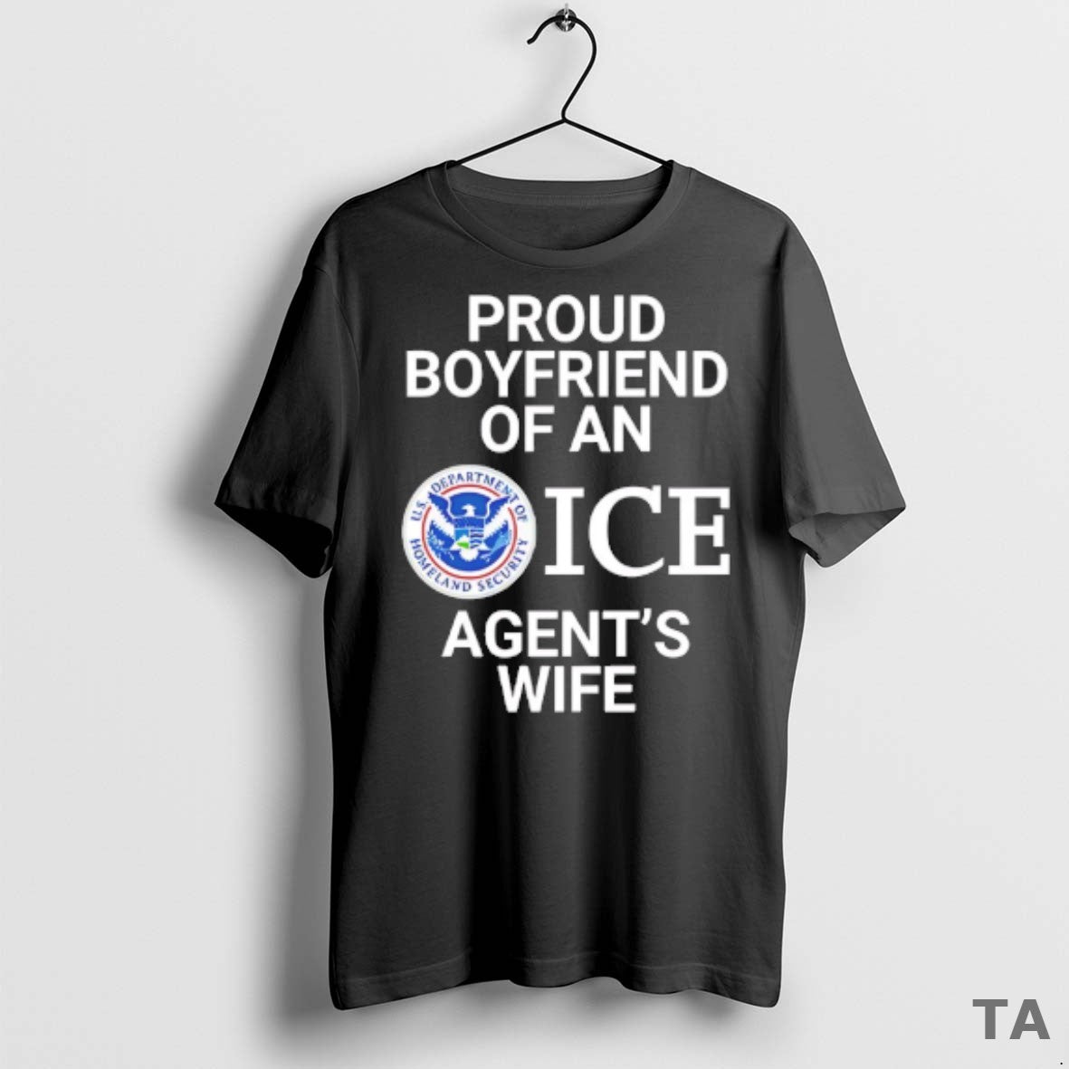 Top Proud Boyfriend Of An Ice Agents Wife T Shirt Sweater Hoodie, Sweatshirt | PrintLoopCo.com