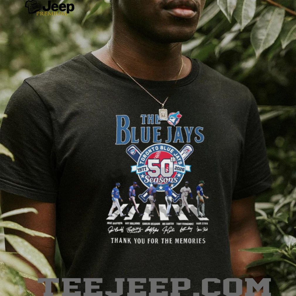 Toronto Blue Jays 50th Seasons 1977 2026 Abbey Road Signatures T Shirt
