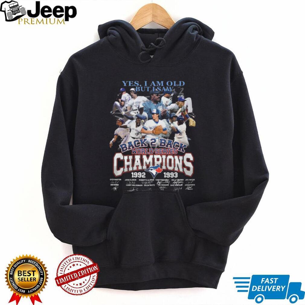Toronto Blue Jays Back 2 Back World Series Champions 1992 1993 Signature T Shirt