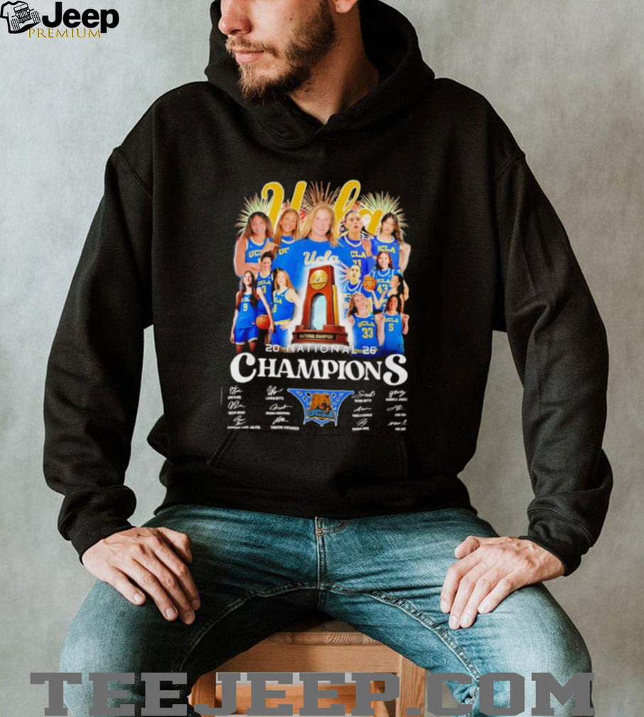 UCLA Bruins 2026 National Champions Celebration Team & Coach signatures T Shirt