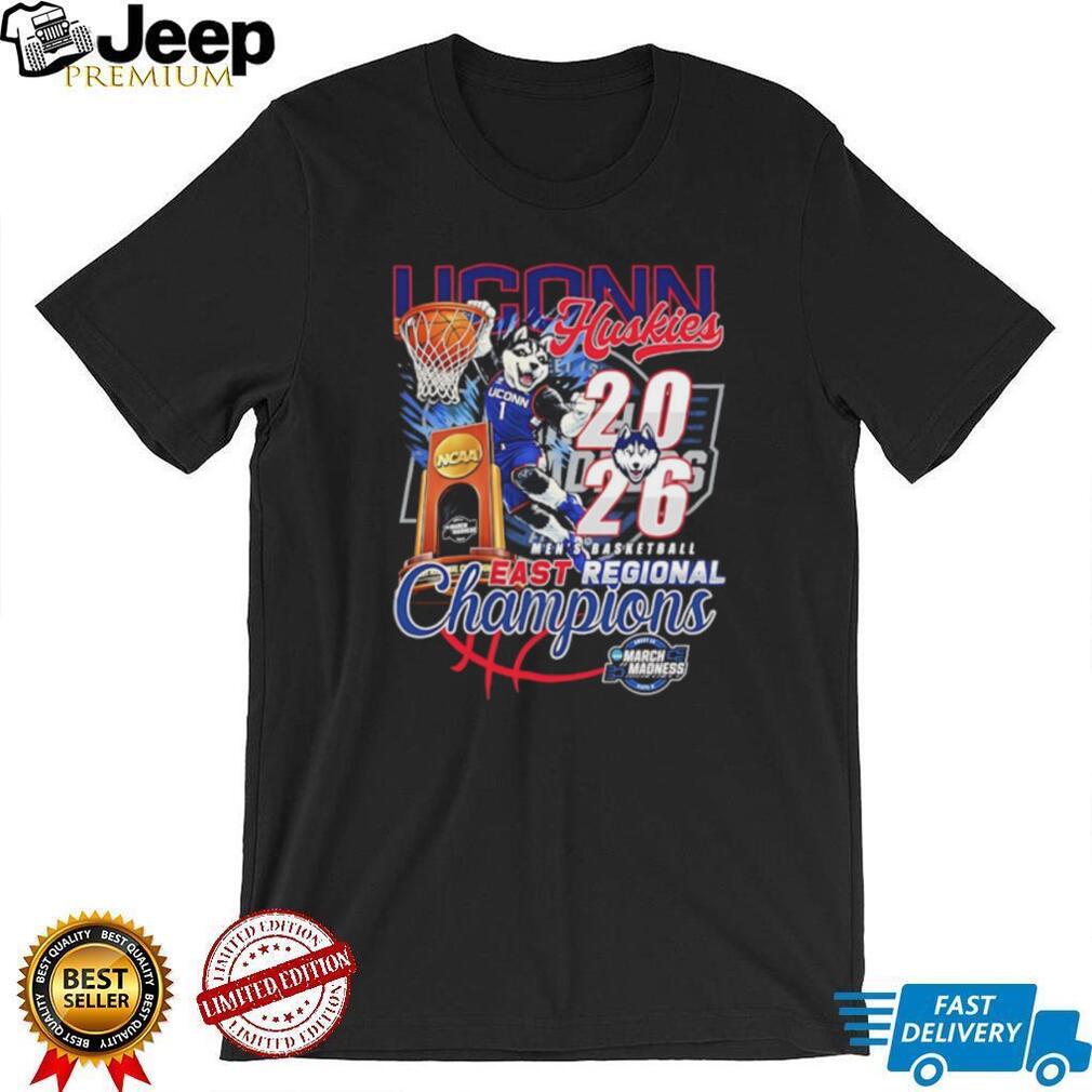 UConn Huskies 2026 NCAA Men’s Basketball East Regional Champions T Shirt