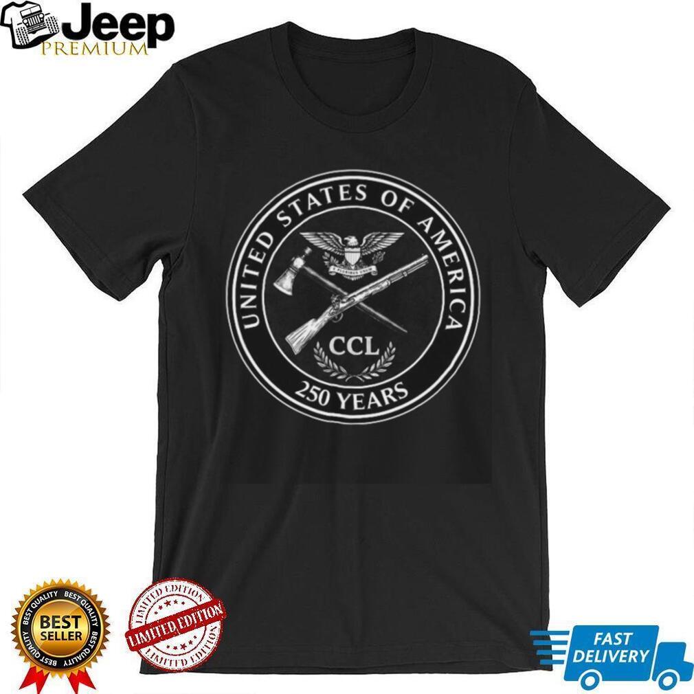 USA 250 Years CCL Patriotic Eagle and Crossed Muskets Heritage T shirt