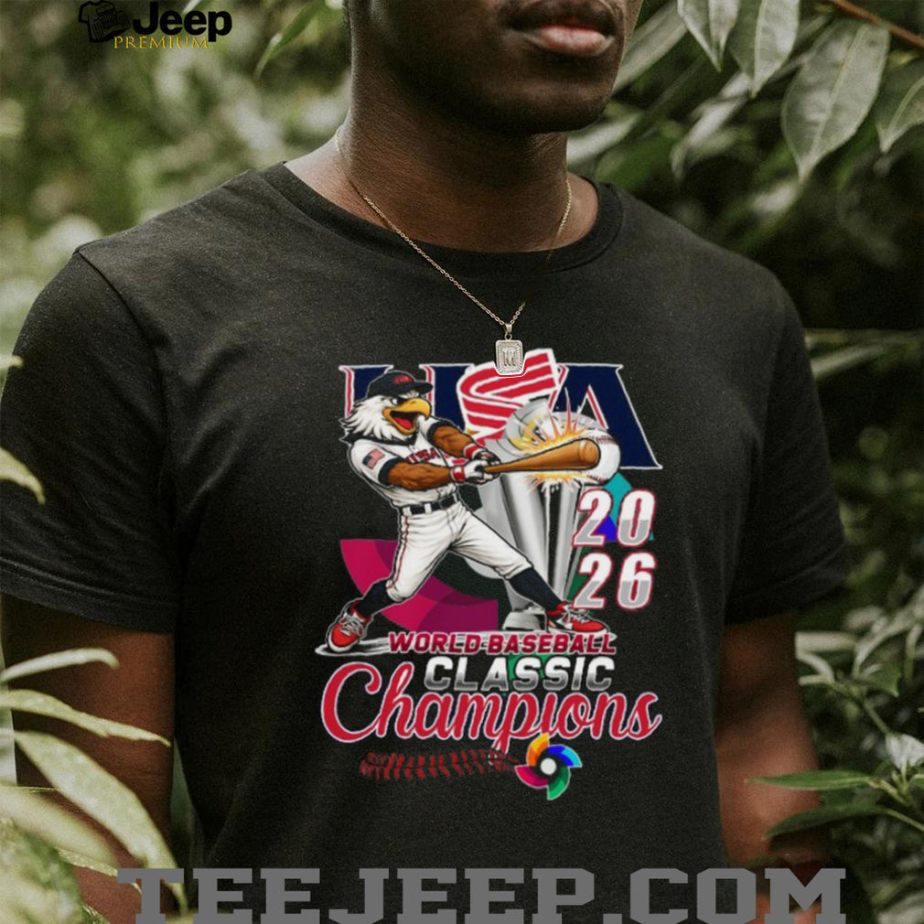 USA Eagle World Baseball Classic Champions 2026 Retro Graphics T Shirt