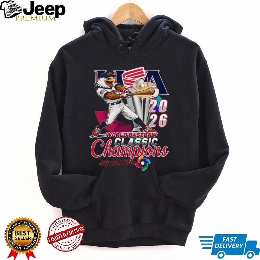 USA Eagle World Baseball Classic Champions 2026 Retro Graphics T Shirt