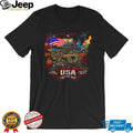 USA Patriotic 1776 Built On Freedom Off Road Adventure Military Graphic T Shirt